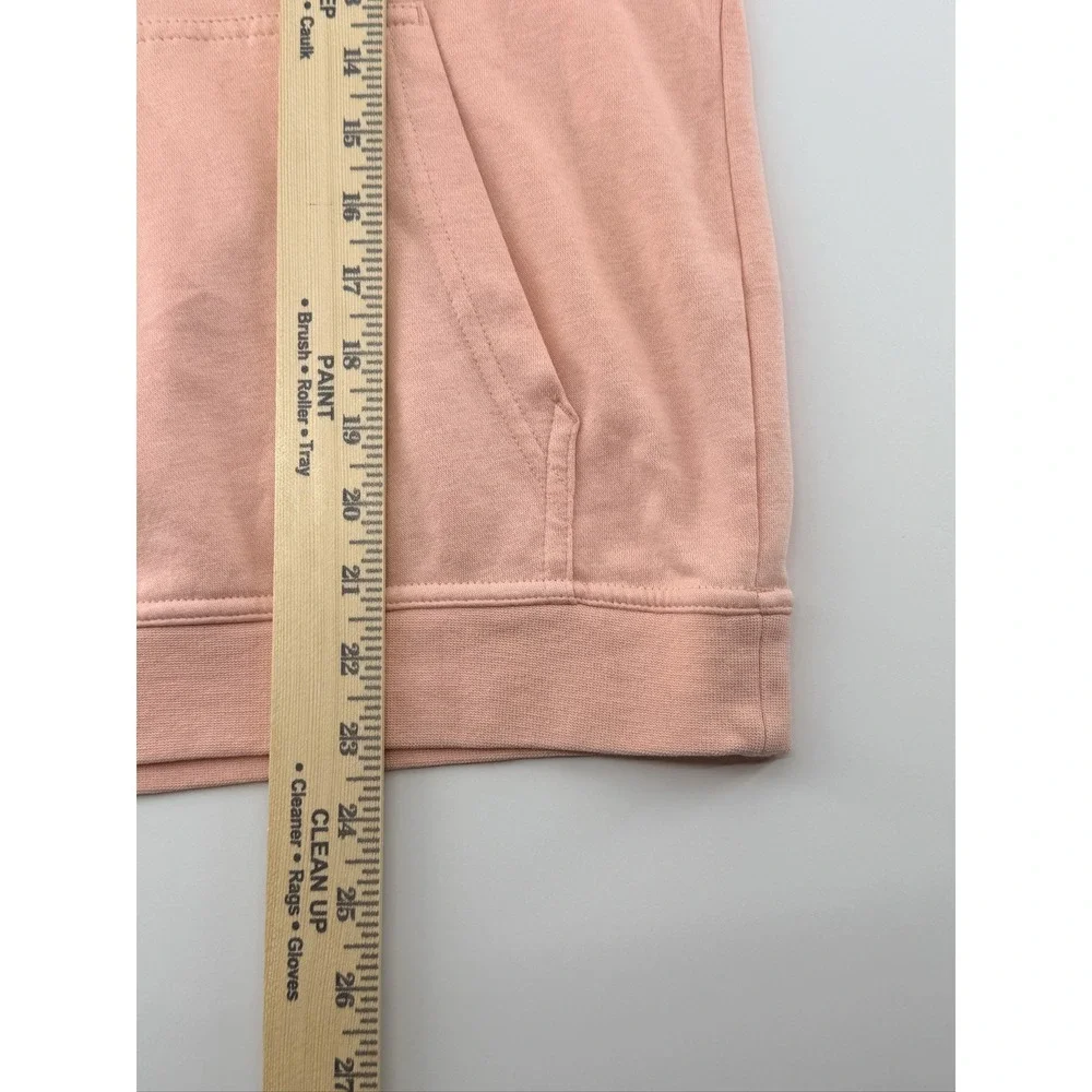 Nike Fleece Pullover‎ Hoodie Womens XS Pink Gold Swoosh Athletic Sweatshirt